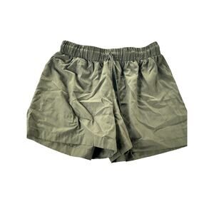 Mossimo Olive Army Green Drawstring Pull-On Chino Shorts Women's Size XS
